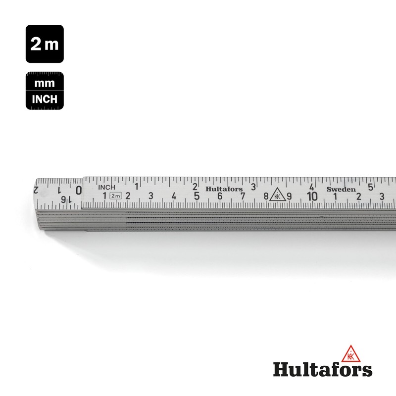 Hultafors Aluminium Folding Ruler A59 mm/2 m - 10, A61