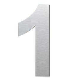 Large Brushed Modern House Number -8 Inch 203mm Height, Made of Solid 304 Stainless Steel, Floating Appearance and Easy to Install (Number 1 One)