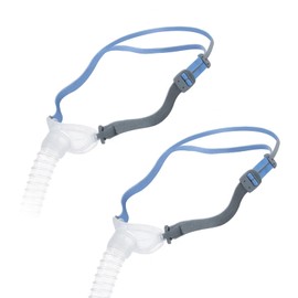 2-Pack Replacement Frame & Headgear Kit Compatible with AirFit P10, Includes Adjustable Headgear Strap, Frame, Short Tube & Swivel Connector, Lightweight Design, Quiet Air Mesh Vent Design, No Pillows