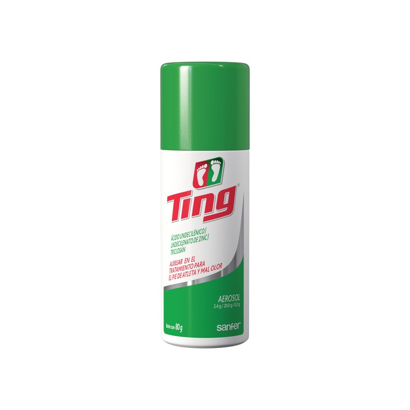 Ting Aerosol, Antimicótico para pie de atleta, fácil de llevar,