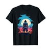 Cool Vintage Mystic Japanese Samurai Anime Silhouette T-Shirt