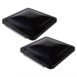 Leisure Coachworks 2 Packs 14 Inch RV Roof Vent Cover Universal Replacement Vent Lid Black for Camper Trailer Motorhome (Black 2-Pack)