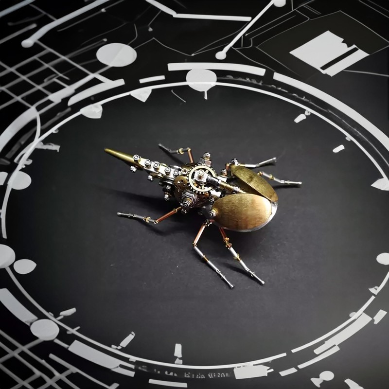 3D Metal Puzzles, Steampunk Bug Sculpture Hercules Beetle Mechanical Insects