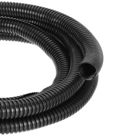 DMiotech 3meter Wire Loom Split Tubing 19mm, Cord Protectors from Pet Flexible Conduit Cable Management for Office, Home, Garden, Black