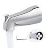 Metal Bathtub Faucet RUIFUNETEK Heavy Duty Tub Spout with Pull-Up