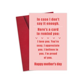 xiangqiankan Funny Mothers Day Card for Wife from Husband, Unique Mothers Day Gifts for Wife, Humor Mother's Day Card for Women Her