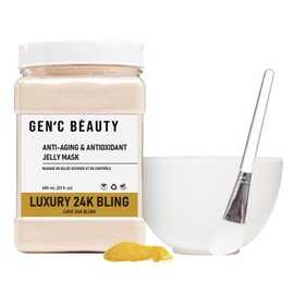 GEN'C BÉAUTY Jelly Mask Set Jelly Mask Powder Hydrating Moisturizing for Spa and Home use (24K Gold)