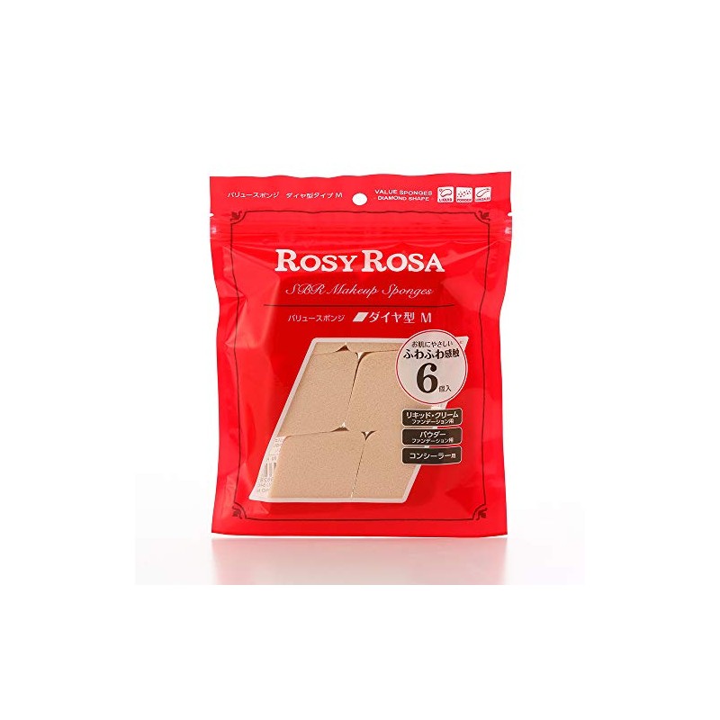 Rosy Rosa Make Up Moist Sponge - Daiya - 6pc