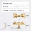 WAYUTO 1 Pair Brass Cabinet Knobs with Mounting Screws Bow