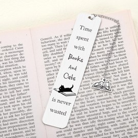Womens Gifts for Christmas, Cat Lover Gifts for Women, Stocking Stuffers for Book Lovers Gifts, Cute Book Accessories, Cat Bookmark, Book Marks for Reading Women, Cute Bookmarks, Cat Mom Gifts for Her