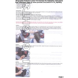 Tinted Head Light and Fog Lamp Protective Film Overlay Covers for Chrysler Crossfire