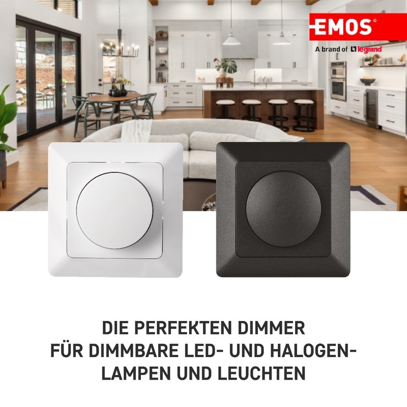EMOS - LED dimmer switch with rotary knob - for