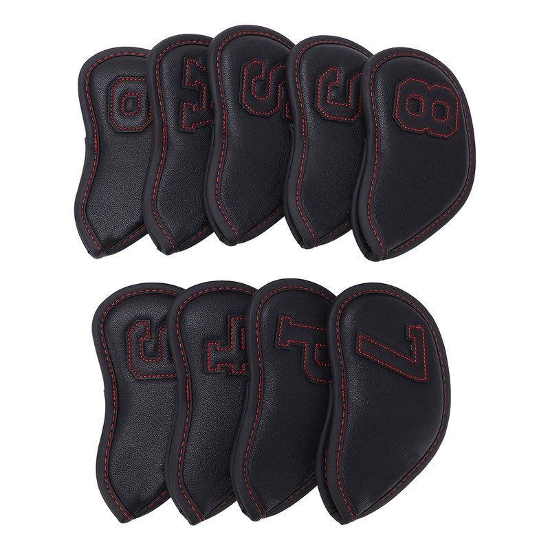 9Pcs/Set Golf Iron Head Covers Waterproof Sunscreen Golf Iron Covers