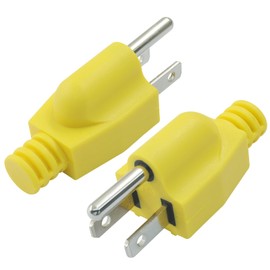 Biaungdo 2 Pack Neutral Ground Bonding Plug for Portable Inverter Generator, Surge Protector Ground Plug with Floating Neutral on RV Generator for Open Ground Error(Yellow)