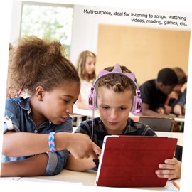 OSALADI 2pcs Boy Girl Headset with Microphone Rhinestone Glitter Design for Boy Girl Comfortable Ear Headphones for School and Travel Material