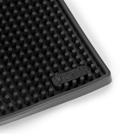 18" x 12" Black Bar Mats, 2-pack - Professional Bartender's Non-Slip Drink Cocktail Mixing Service Mat - Accessories for Industrial & Home Kitchen, Bartops, Coffee Bars, Food Trucks, Restaurants