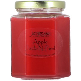 Apple Jack-N-Peel Scented Blended Soy Candle | Hand Poured Highly Fragranced Candles Made in The USA by Just Makes Scents (8 oz)