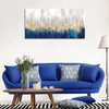 XXMWallArt FC3150 Abstract Wall Art Gold and Blue Canvas painting