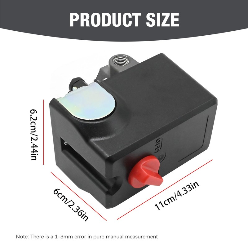 EATAKWARD 034-0184 26 A Pressure Switch Air Compressor 120/240 V