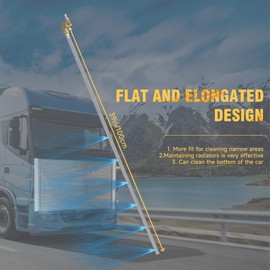 SITIMIMIL® Radiator Cleaning Wand for Cars & Trucks - Portable Radiator Cleaning Wand Stainless Steel 100cm（39inch） Heavy-Duty Pressure Washer Tool with 6 Jetter Nozzles, Flat Design 2000 PSI Max