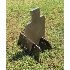 Magnum Target 3/8" AR500 Steel Shooting Target 7x12 IDPA Metal Ground Stand for 3/4" EMT Conduit