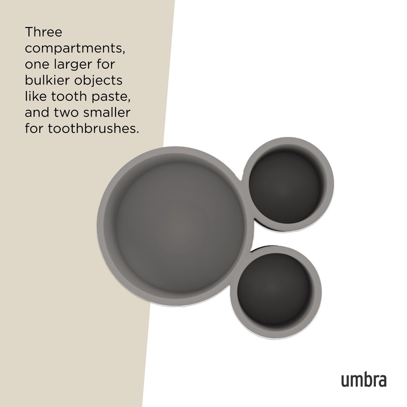 Umbra Touch Toothbrush Holder and Toothpaste Organizer - Modern Bathroom