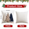 Christmas Throw Pillow Covers 16x16 Inch Set of 4, Merry