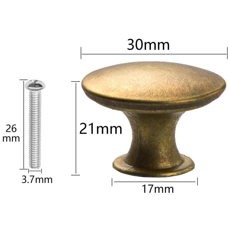 Anhoer 12PCS Kitchen Cupboard Knobs 30MM Kitchen Door Knobs Mushroom