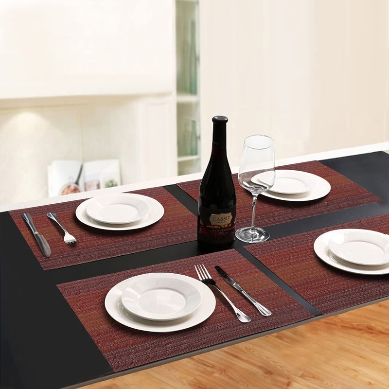 Pauwer Placemats Set of 6 with Table Runner Fall Christmas