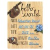 Cohas Hello World Newborn Baby Announcement Printed Wood Sign with