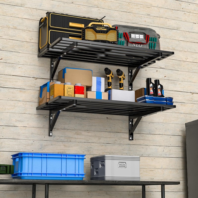 Ultrawall Heavy Duty Garage Wall Shelves, 2 x 4 ft