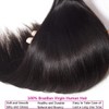 Straight Human Hair Bundles 100% Unprocessed Brazilian 4 Bundles 14