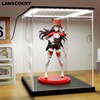 LANSCOERY Clear Acrylic Display Case with White and Warm LED