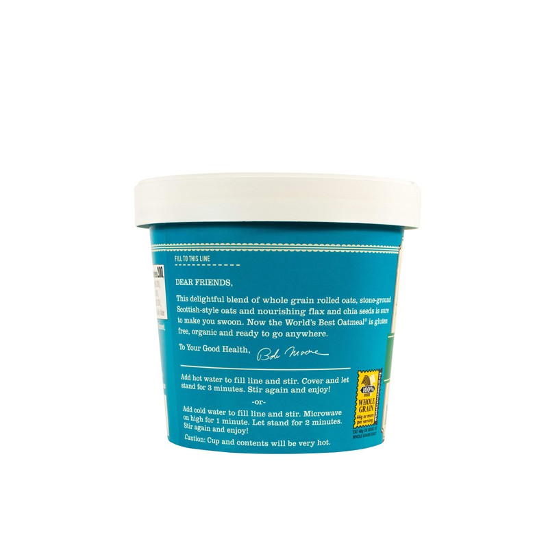 Bob's Red Mill Organic Oat Cup, Classic, 1 cup (Pack