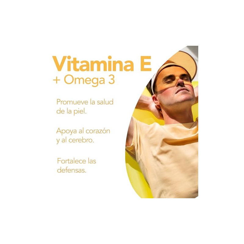 Vitamina E con Omega 3, 120 Softgels | Antioxidante, Salud