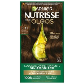 Tinte para cabello Nutrisse Oleos sin amoniaco 5.31 castaño dorado cenizo