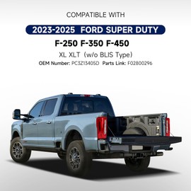 Gefitway Halogen Type Tail Light Compatible with 2023 2024 2025 Ford F250 F350 Super Duty w/o Blind Spot Rear Lamp Taillight Assembly Replace PC3Z13405D FO2800296(w/o Blind Spot, Left Driver Side)