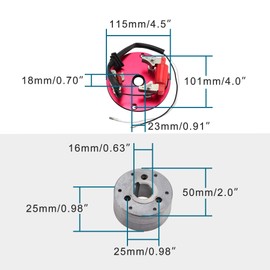 GOOFIT Motorcycle Magnetic Coils Internal Rotor Stator Kit Part Accessory Replacement For 50cc -150cc Motor CDI Chinese Pit Dirt Bike