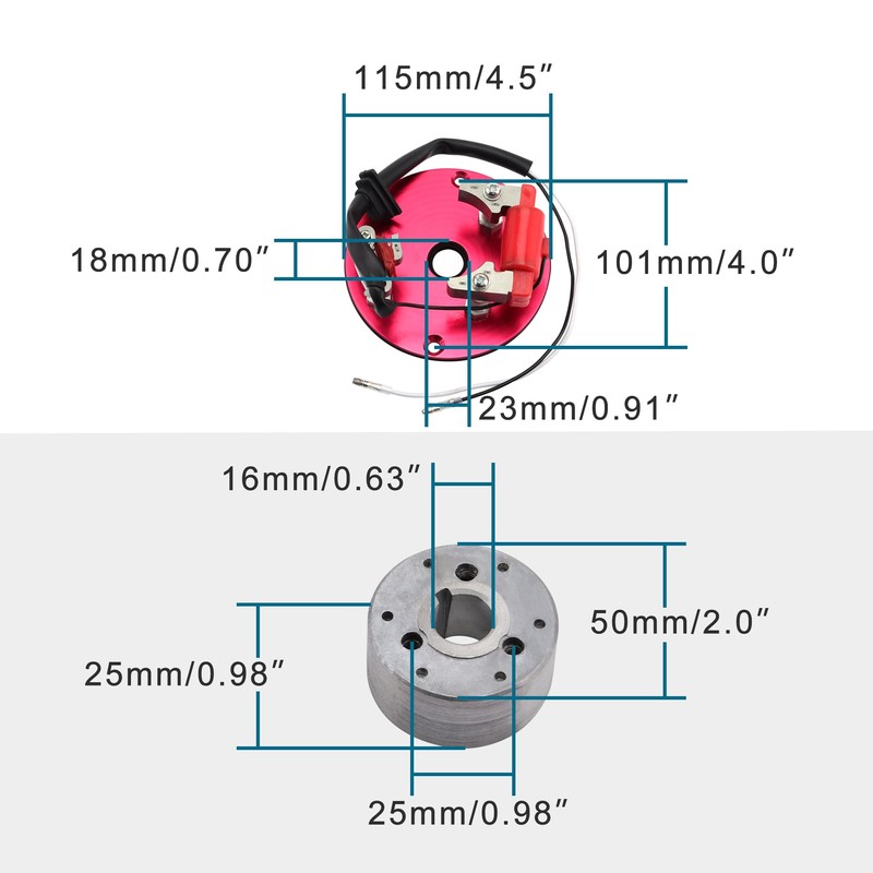 GOOFIT Motorcycle Magnetic Coils Internal Rotor Stator Kit Part Accessory