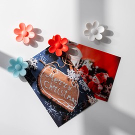 SUNURS 3D Solid Color Flower Cute Fridge Magnets for Locker, Colorful Strong Decorative Funny Refrigerator Magnets for Whiteboard, Kitchen, and Office (12 Pieces)