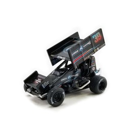 2022 Winged Sprint Car #39, Black - A6422013-1/64 Scale Diecast Model Car