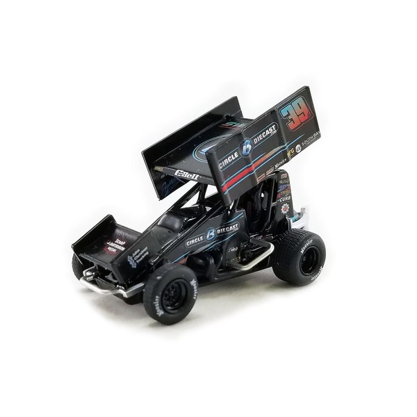 2022 Winged Sprint Car #39, Black - A6422013-1/64 Scale Diecast