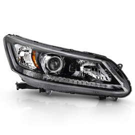 ACANII - For [Factory Halogen Model w/o LED DRL] 2013-2015 Honda Accord Sedan Projector Headlights Headlamps Left+Right