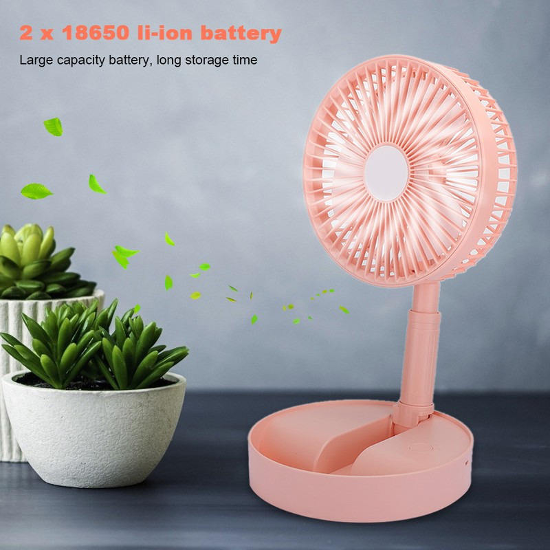 Portable Mini USB Rechargeable Handheld Fan Home Office Silent Desktop
