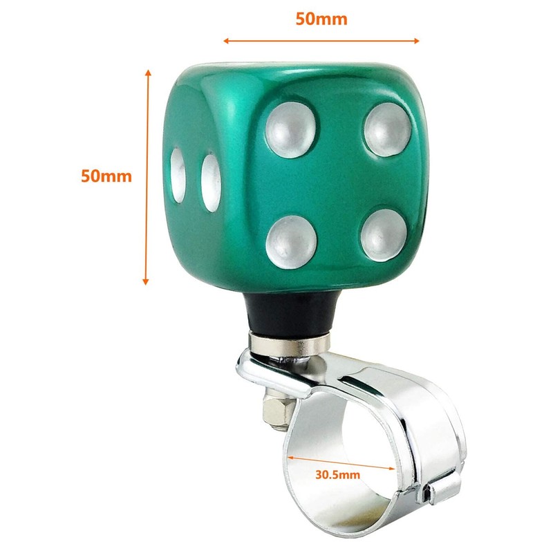 Lunsom Steering Wheel Spinner, Dice Shape Car Turning Wheel Knob