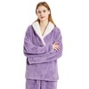 Yanhalo Womens Pyjamas Warm Fleece Pyjamas Set Winter Soft Ladies