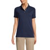 Lands' End Uniform Kids Short Sleeve Interlock Polo Classic Navy