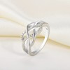 YL Celtic Ring, 925 Sterling Silver 5A Cubic Zirconia Anniversary