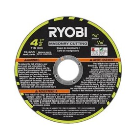 RYOBI 4-1/2" Masonry Cutting Wheel Silicon Carbide