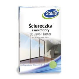 Stella Microfibre Cleaning Cloths Microfibre Cloth for Glass and Mirrors / 1 Piece - 35 x 35 cm / Mix/Leaves No Streaks or Lint / Windscreen Cleaning Cloth